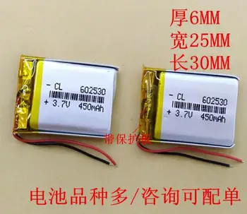 3,7 В 602530 062530P 400 мАч, полимерно-литиевая батарея с защитой, используется для Bluetooth MP3, MP4 1 шт./лот Изображение
