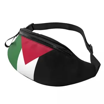Поясная сумка с Флагом Палестины, Мужская и Женская Крутая Палестинская Патриотическая Поясная сумка через плечо для бега, чехол для телефона, денег Изображение