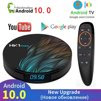 HK1 MAX Smart TV Box Android 10,0 RK3318 4 ГБ ОЗУ 128 ГБ ПЗУ 4k WiFi Медиаплеер Android 10 TV BOX Youtube телеприставка 4G 32G 64G Изображение
