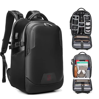 Рюкзак для камеры большой емкости, водонепроницаемая сумка для камеры, Профессиональный рюкзак для дрона на открытом воздухе для зеркальных объективов Canon Nikon, сумка для штатива Изображение