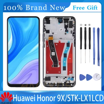 6,59 ‘Оригинал для Huawei Honor 9X Global Premium ЖК-дисплей сенсорный экран 10 сенсорный Дигитайзер в сборе рамка STK-LX1 lcd Изображение