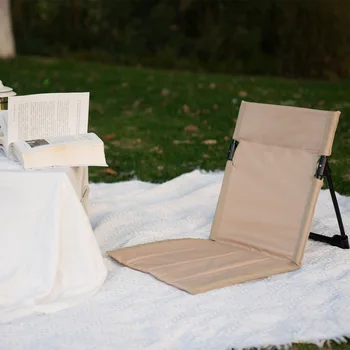 2023 новый открытый кемпинг легкий удобный складной стул для отдыха в парке, пляжный стул, портативный одиночный ленивый стул со спинкой Изображение