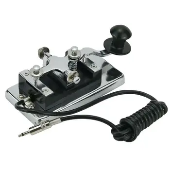 Телеграфный ключ Портативный Тренировочный ключ CW Morse Прямой ключ для радиолюбительского тренажера Изображение