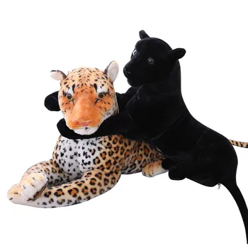 милая мягкая имитационная леопардовая игрушка, плюшевая мягкая леопардовая кукла, детский рождественский подарок на день рождения около 75 см Изображение