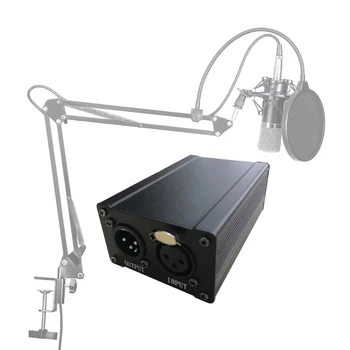02 Профессиональный Фантомный Источник Питания 48 В Конденсаторный Микрофон Фантомное Питание USB-Источник Питания Изображение