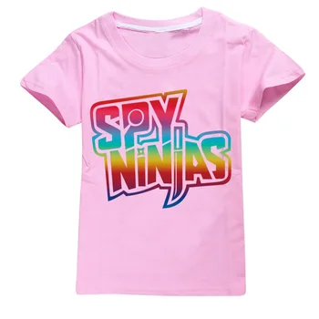 Летние хлопковые футболки SPY NINJA, детский топ для косплея, футболка с коротким рукавом, одежда для девочек, футболки для мальчиков, костюмы Каваи, рождественская рубашка Изображение