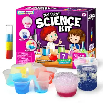 1 Комплект, Детский набор для научных экспериментов, разноцветные поделки ручной работы для детей, набор материалов, игрушки для раннего развития, обучающий инструментарий Изображение
