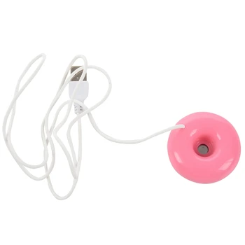 5X Розовый Пончик Увлажнитель USB Офисный настольный мини-Увлажнитель Портативный креативный Очиститель воздуха Розовый Изображение