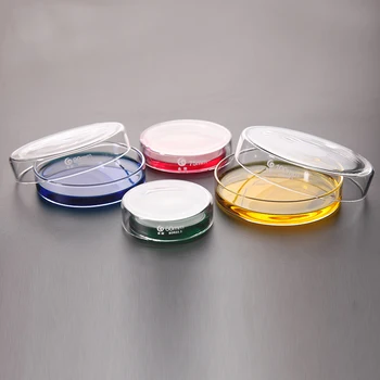 LINYEYUE 10 шт./упак. Стеклянная Чашка Петри, Чашка для культивирования бактерий, Боросиликатное стекло, Химическое лабораторное оборудование Изображение