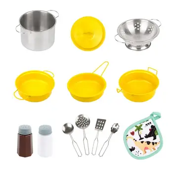 Набор для выпечки 13 шт., Детские Кухонные наборы, Прочная детская Кухонная утварь, инструменты для выпечки для любознательных детей, начинающих Изображение