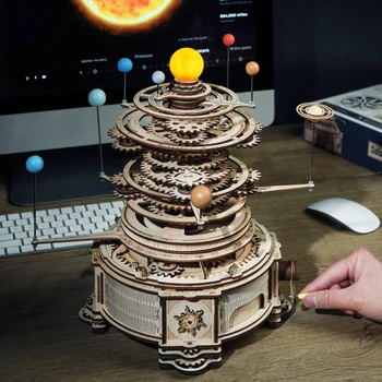 Солнечная система Star Rail Подарок ручной работы Деревянная собранная модель трансмиссии Убить время для парня Изображение