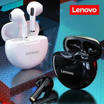 Наушники Lenovo HT38 Bluetooth Высококачественная беспроводная гарнитура со стереомикрофоном, игровые наушники с шумоподавлением, спортивные наушники Изображение