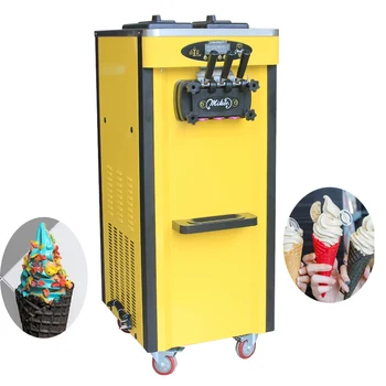 PBOBP Настольная Машина Для Производства Мягкого Мороженого с одной головкой, Автомат для продажи мороженого из нержавеющей Стали 1100 Вт Изображение