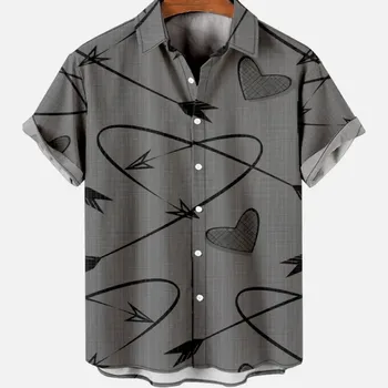 Мужские Рубашки с коротким рукавом для Пляжного отдыха, Повседневная Винтажная одежда с цветочным Рисунком, Социальная Гавайская Летняя мода Y2k, Горячая Изображение