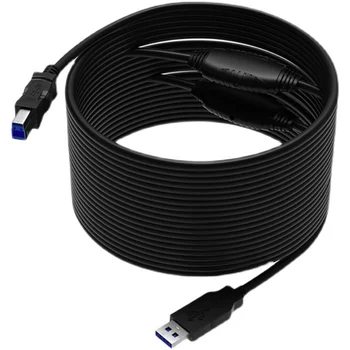 Кабель для печати USB 3.0, кабель для подключения компьютера, удлинитель до квадратного порта B, кабель для подключения видеоконференции Изображение
