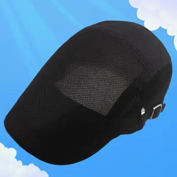 Спортивная кепка берет, дышащая солнцезащитная шляпа, универсальные шляпы, классические однотонные сетчатые мужские и женские открытые летние Изображение