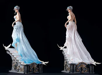 Предварительная продажа первой ледяной принцессы из серии TES ghost knife 1/4, оглядываясь назад на сине-белую версию рисунка G Изображение