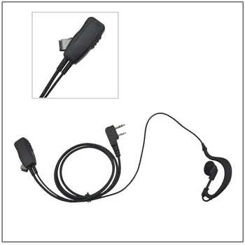 Высококачественный 2-проводной наушник K Plug с петлей для наушников с PTT и микрофоном для Baofeng UV-5R, Puxing PX-888K, TYT TH-UV8000D, двухстороннего радио WOUXUN Изображение