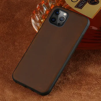 Чехол для телефона из натуральной Подтягивающей кожи для iphone 14 Pro Max 13 Mini 12 11 Pro Max SE 2020 X XR XS Max 6 7 8, Ретро Защитный чехол Изображение