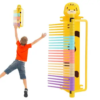 Детский тренажер для прыжков, сенсорное оборудование для прыжков в высоту, Игрушечное оборудование для тренировок в высоту с таблицей сравнения роста детей, игрушка для упражнений Изображение