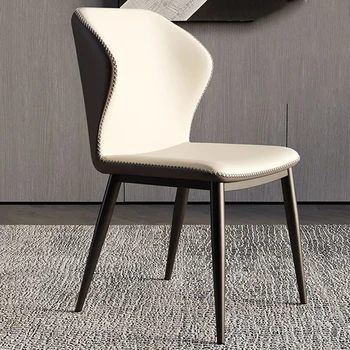 Современные металлические стулья Для гостиной, Дизайнерское Эргономичное офисное кресло, акцент для Вечеринки, Макияж, Кофе, Балкон, мебель для геймеров Cadeira WJ35XP Изображение