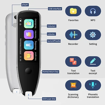 X5Pro Smart Voice Translator 112 языков Автономный WIFI Сканер Ручка для перевода Сканирование Ручка для перевода Деловые поездки за границу Изображение