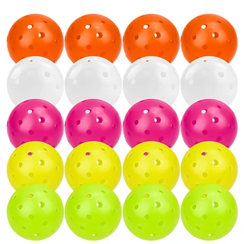 12 шт./компл. Уличные Маринованные шарики с вращением на 40 отверстий, цельные, с высокой упругостью и долговечностью, 5 цветов на выбор Изображение
