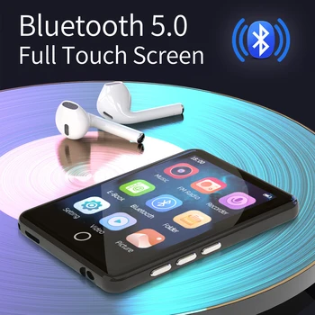 Новейший RUIZU M17 Металлический Bluetooth 5,0 MP3-плеер Встроенный Динамик MP4-плеер 2,4 дюймов с Полным сенсорным экраном, радио Hi-Fi Walkman Изображение