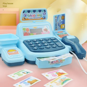 Детская симуляция Кассира супермаркета, семейные игрушки, модель кассира мини-магазина Изображение