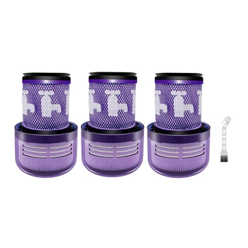 3 упаковки Сменных HEPA-фильтров для Dyson V12 Detect Slim Duster, Моющийся фильтр для чистки пылесоса, часть 971517-01 Изображение