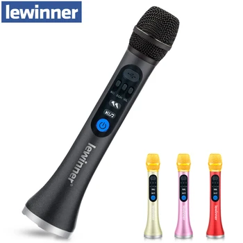 Беспроводной микрофон Lewinner L-899 30 Вт, Караоке-машина, профессиональный портативный динамик Bluetooth, KTV-плеер Изображение