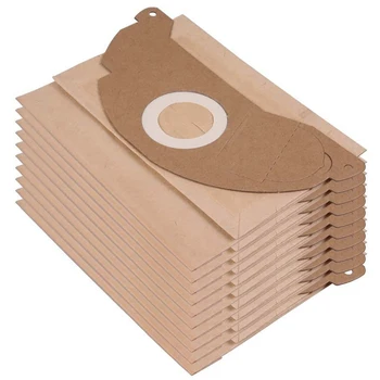 10 Бумажных Мешков для пылесоса Karcher 6.904-322.0 MV2 WD2 A2003 A2004 Совместимые Вакуумные мешки для пыли Изображение