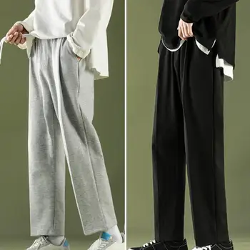 Спортивная одежда, мягкие повседневные брюки прямого покроя в корейском стиле, Повседневная одежда Изображение