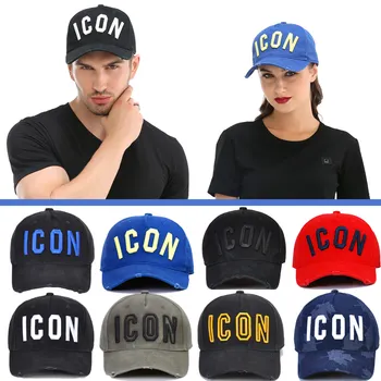 DSQICOND2 Оптовая продажа, хлопковые бейсболки с буквами на значках, высококачественная кепка для мужчин и женщин, дизайнерская шляпа для дальнобойщика, бейсболки для папы Изображение